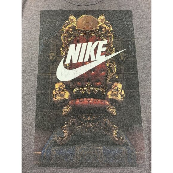 Lil Wayne Nike Shirt Mens XXL Gray Throne Graphic Tee King Chair Streetwear 2XL - Picture 7 of 8